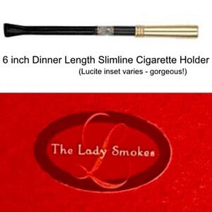 Black and Gold Slimline Cigarette Holder!